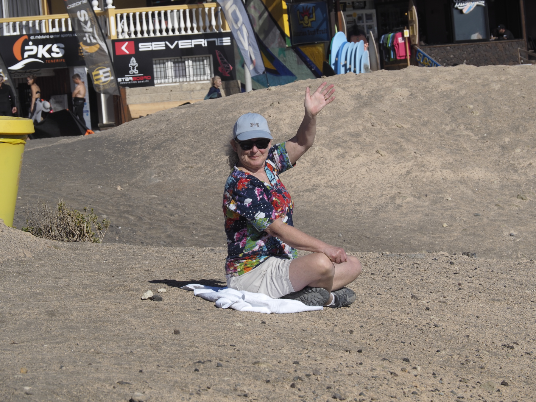 Happy on the beach in El Médano