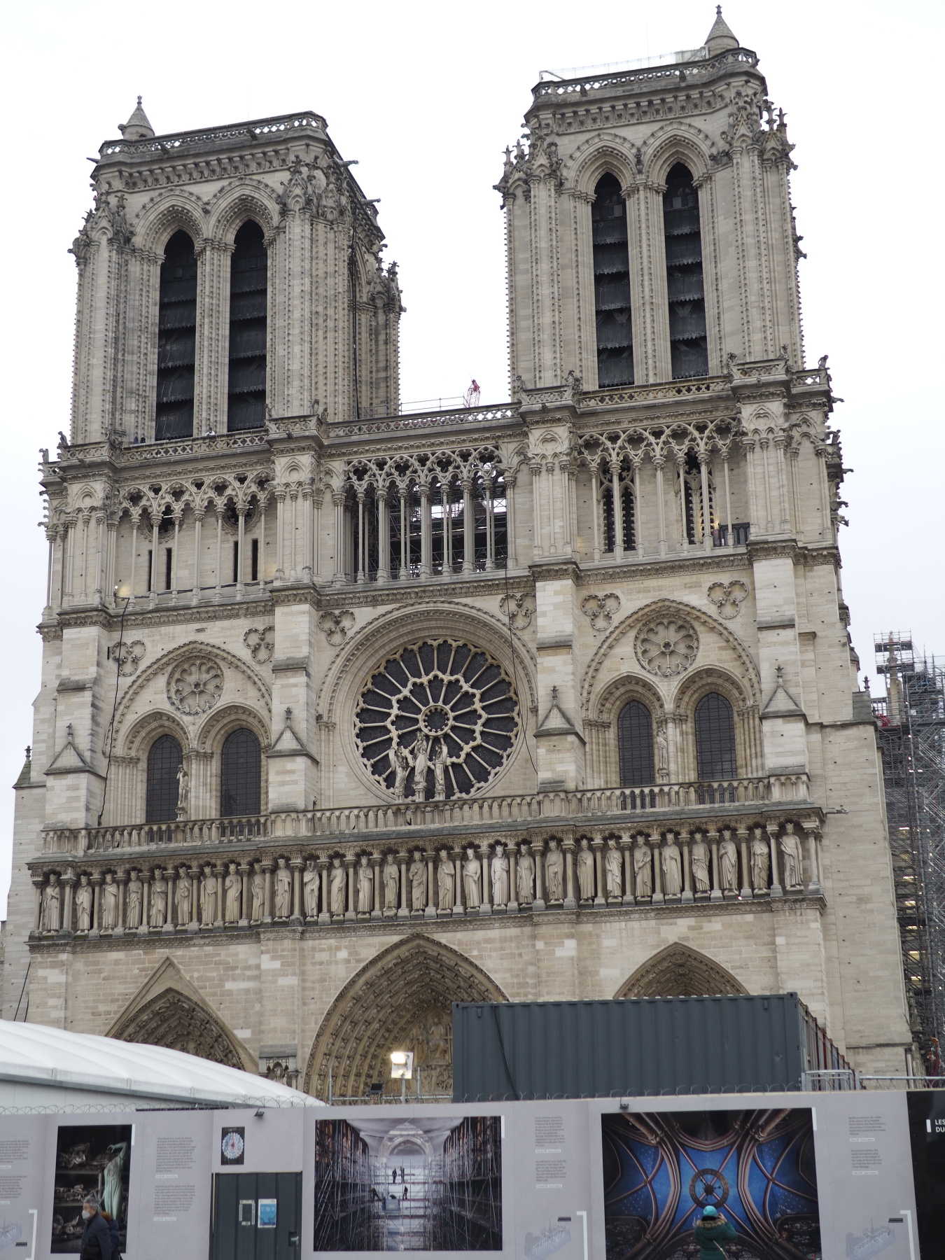 Notre Dame - the fire damage is in behind this facade