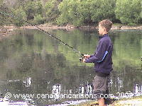 Mark fishing on the Waikato