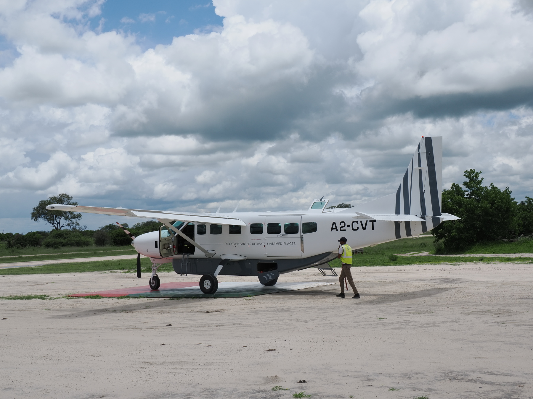 Cessna Grand Caravan . There was a warning sign in the cockpit:  don't take off witih ice on the wings. Good to know. 