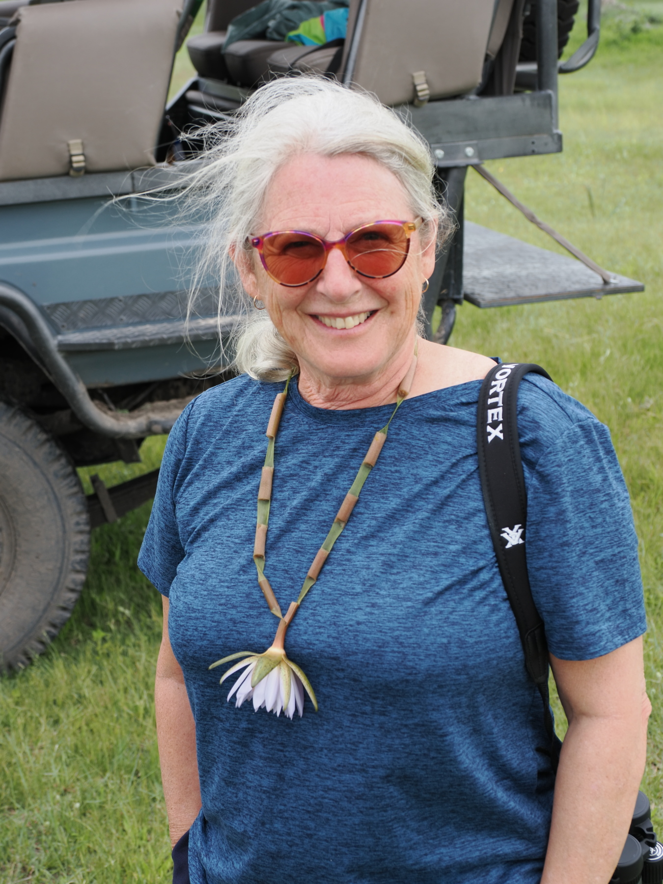 A water lily necklace