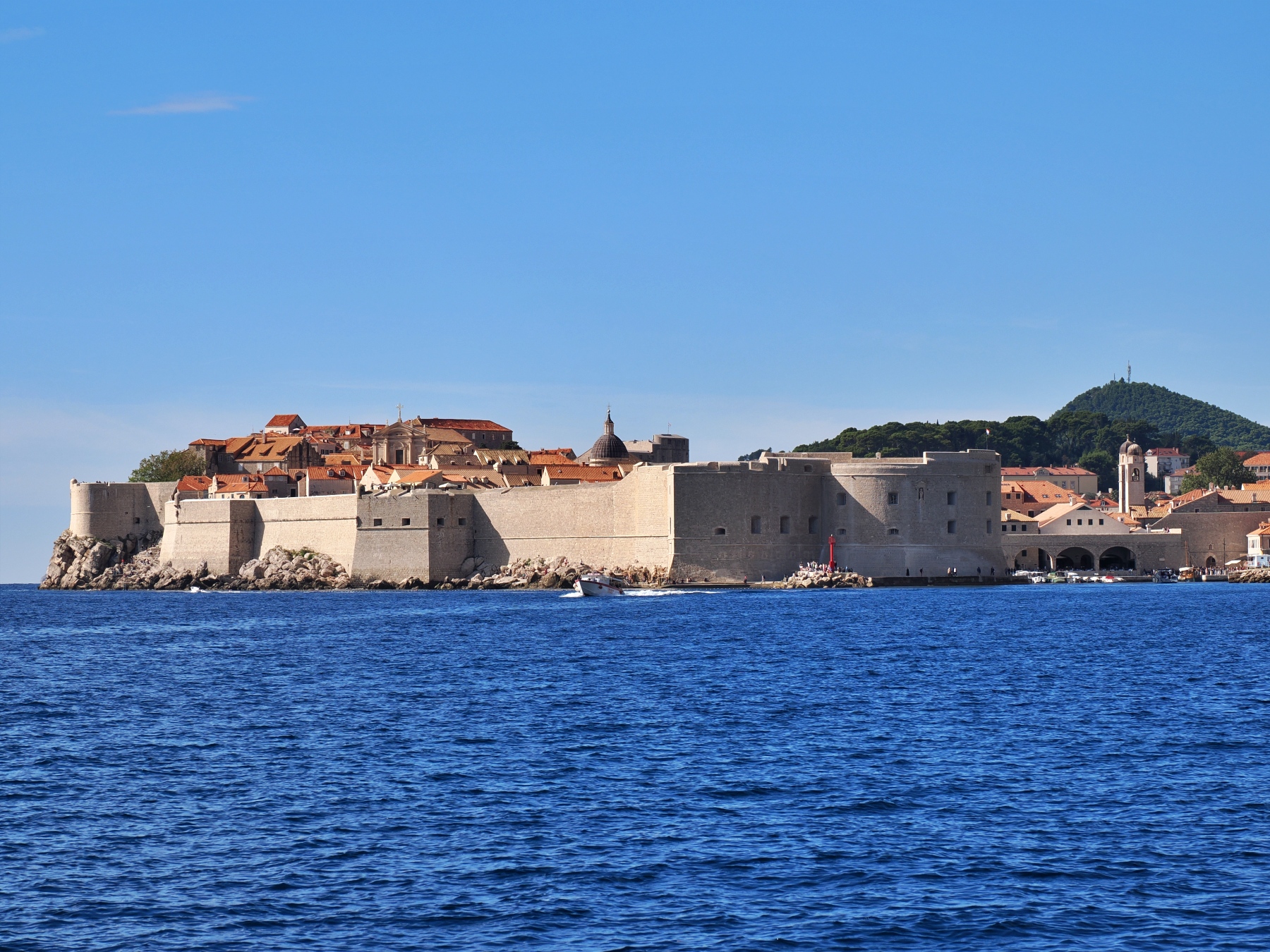 view of old town from the ferry coming back from Lokrum